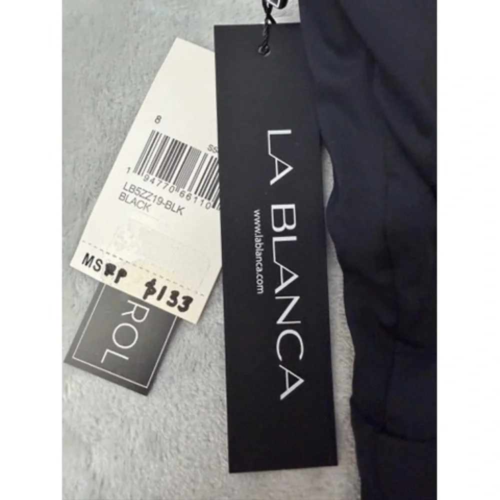 NEW La Blanca Island Goddess Scoop Neck One-Piece Swimsuit Tummy Control 8 $133